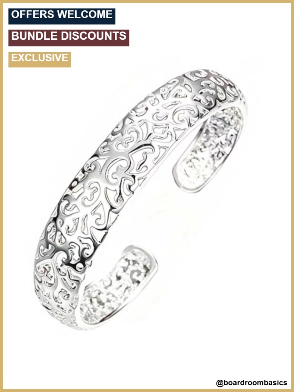 Sterling Silver Stackable Cuff Bracelet Italian Handmade Women